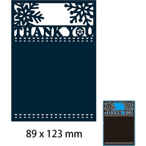89*123mm THANK YOU CARD Metal Cutting Dies for DIY Scrapbooking Photo Album Embossing Paper Card