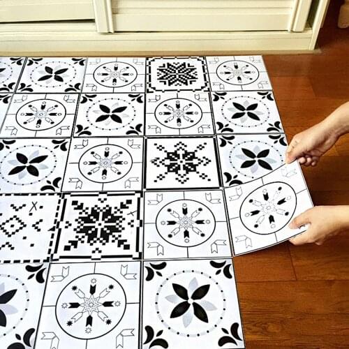 Bathroom Floor Stickers Kitchen Wallpaper Marble Sticker Home Decor Anti-Slip Self-Adhesive Waterproof Wall Sticke