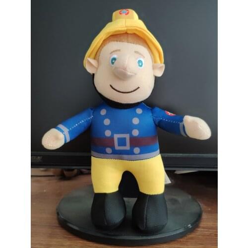 25cm Anime Cartoon Movie Fireman Sam Fire man Plush Doll Soft Stuffed Kids Gift Toy