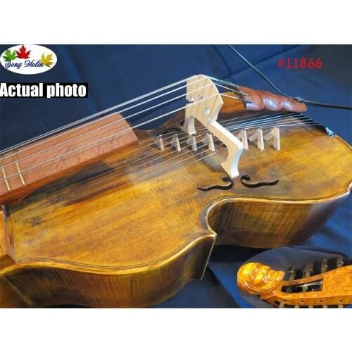 SONG brand hand made 6x8 strings 19 1/4" viola da gamba,14 string baryton #11866