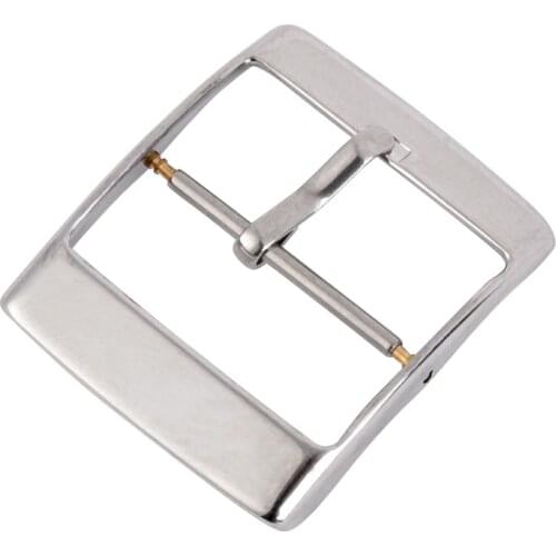 Solid Stainless Steel Watch Band Clasp 16/18/20/22mm Silver Gold Black Metal Leather Watchbands Strap Pin Buckle Belt