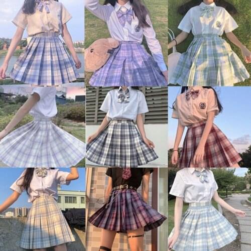 Japanese JK Uniform Skirt Cute JK Uniform Gentle Sailor Suit Pleated Skirt Suit Female College Style