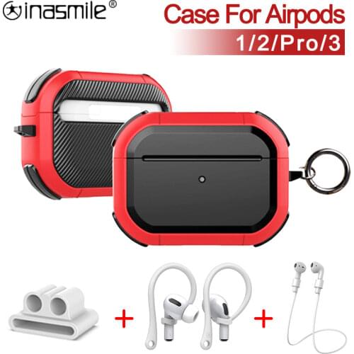 Luxury Protective Case For Airpods Pro Anti-fall Cover With Hook for Airpods 2 3 1For Apple Airpod Wireless Earphone Accessories