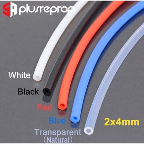 1 Meter 2x4mm ID 2mm OD 4mm PTFE Bowden Tube for 3D Printer Parts Pipe Remote J-head 1.75mm Filament Guide Tube
