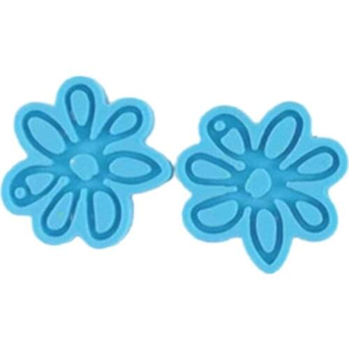 L5YD 1 Pair Earrings Epoxy Resin Mold Knot Flower Keychain Ear Drop Dangles Pendant Silicone Mould DIY Crafts Jewelry Tool