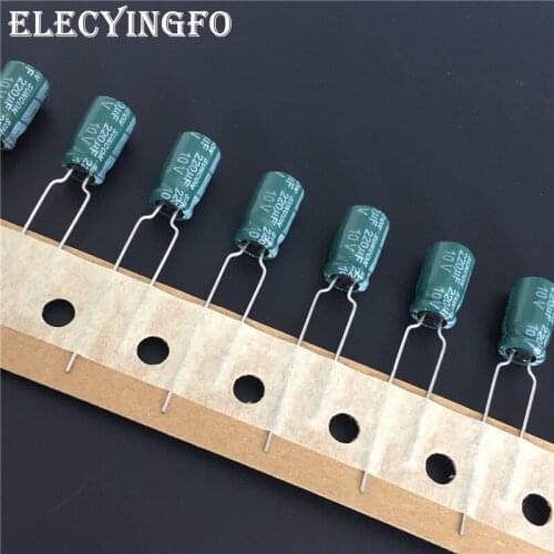 10pcs 220uF 10V220uf SUNCON(SANYO) CZ Series 6.3x11mm 10V220uF Aluminum Electrolytic capacitor