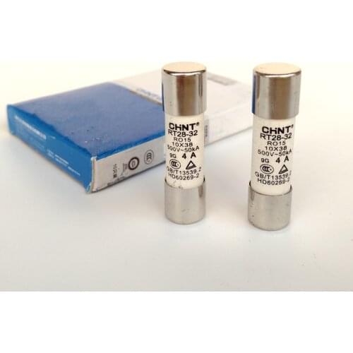 10pcs/lot CHINT RT28-32 (RO15, RT14-20) 4A Fuse Link 10X38 Fuse Fusible Core