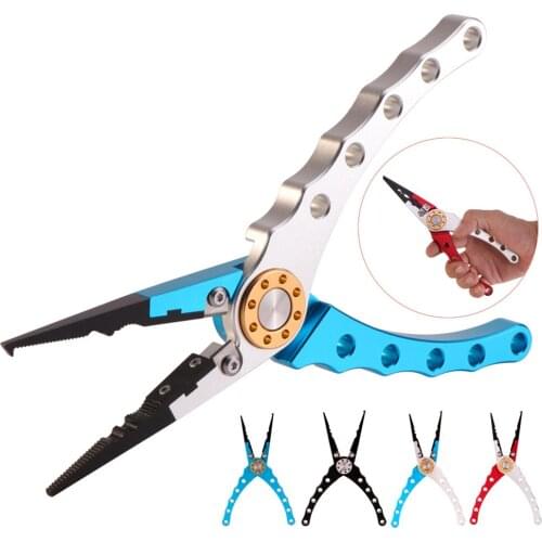 Alumimum Alloy Fishing Pliers Tools Line Cutter Multifunctional Knot Aluminum Alloy Scissors Hook Remover Fishing Equipment