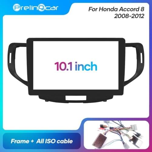 1Din 2Din Car DVD Navigation Radio Fascia Frame For Honda Accord 8 2008-2012 Stereo Receiver Player Panel Dash Trim Kits