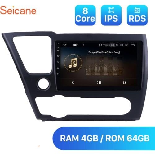 Seicane 9" Android 10.0 DSP Car Auto Stereo multimedia GPS Navigation For 2014 2015 2016 2017 HONDA CIVIC Built in Carplay