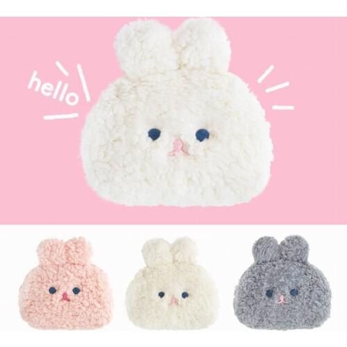 Bentoy Milkjoy Berber Fleece Plush Coin Purse Rabbit Money Bag Girl Cute Soft Wallet Card Case Cosmetic Holder Women Make Up Bag