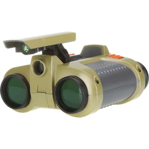 4x30 Binocular Telescope Night Vision Viewer Surveillance Spy Scope Pop-up Light Green Film Focusing Night Vision Telescope