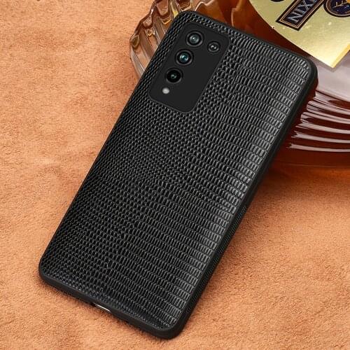 Genuine Leather Lizard Grain Cover Fitted Case For Honor 10X Lite 9X 8X V30 Pro V20 V10 10i 20i 30S 30 Pro 20 Pro 10 Lite 9