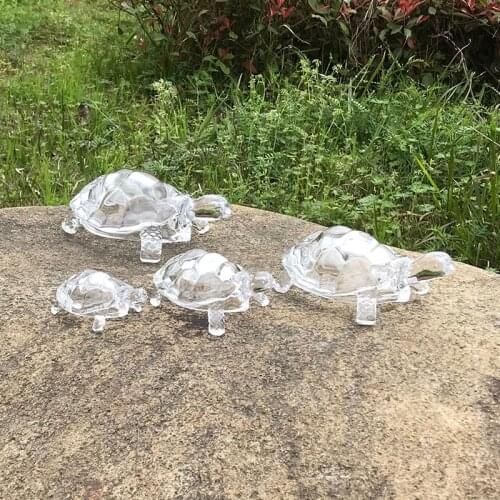 Tortoise shell crystal glass turtle sugar can receive box turtle god animal to set the office Turtle Parts