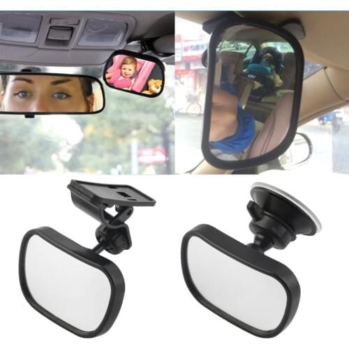 2019 Black Car Rear Seat View Mirror Clip And Sucker Dual Mount For Luxgen 5 7 Suv U6 U7 Turbo/Gmc Acadia Envoy Terrain Yukon