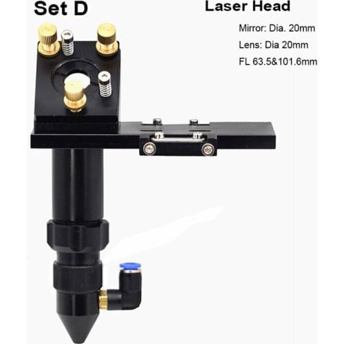 CO2 Laser Head for Focus Lens Dia.20 FL 63.5mm&101mm Mirror Holder 20mm Mount for Laser Engraving Cutting Engraver CutterMachine