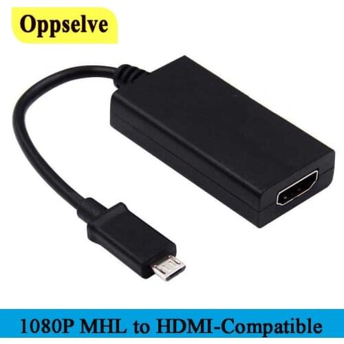 HD 1080P Mini Micro USB 2.0 MHL To HDMI-compatible Cable For PC TV Monitor Audio Cable For MHL Device HDTV Adapters Converter