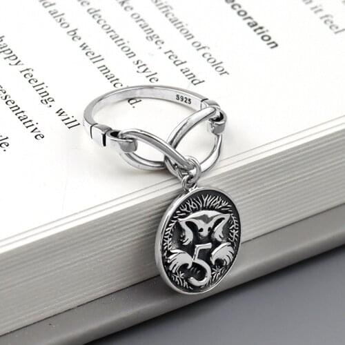Europe & America Original design Character Statue Rings 925 Silver Retro Couple ring 2020 Fashion DIY Jewelry Gift Free Shipping