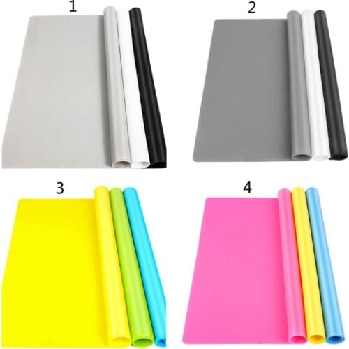 L5YA 15.7x11.7 inch Silicone Waterproof Placemat Bakeware Pan Liner Pad Heat Insulation Table Mat Protector