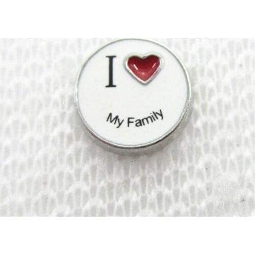 Hot Selling 30pcs/lot I love my Family Floating Charms Living Glass Memory Floating Lockets Pendants Charms DIY Jewelry Charm