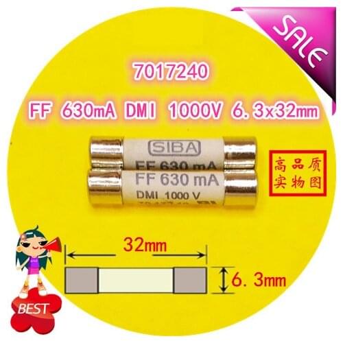 Multimeter FF 630mA DMI 1000V 7017240 6.3x32mm fuse tube