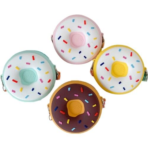 Toddler Kids Cartoon Purse, Lovely Donut Shape Crossbody Bag Birthday Christmas Gift for Little Girls