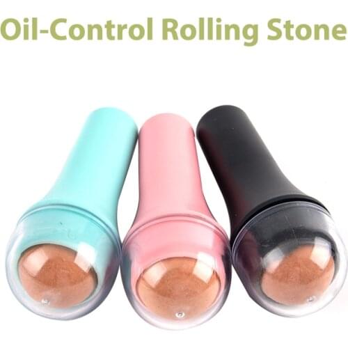 Natural Volcanic Roller Oil Control Rolling Stone Matte Makeup Face Skin Care Tool Facial Cleaning Oil Absorption Roller On Ball