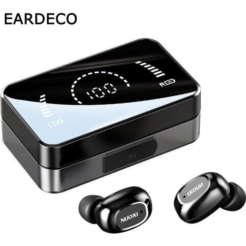 EARDECO Mirror Screen Wireless Headphones Bass Bluetooth Earphone 3500mAh Sport Wireless Earphones Earbuds In Ear Music Headset