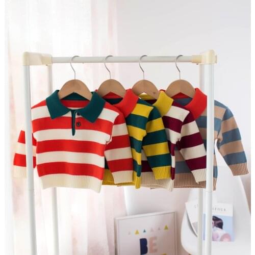 2021autumn Winter Baby Boys Lapel Sweater