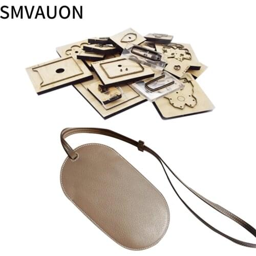 SMVAUON Wooden Mold Cutting Card Package Id Package New Handmade Leather And Wood Molds Suitable For Die-cutting Machines