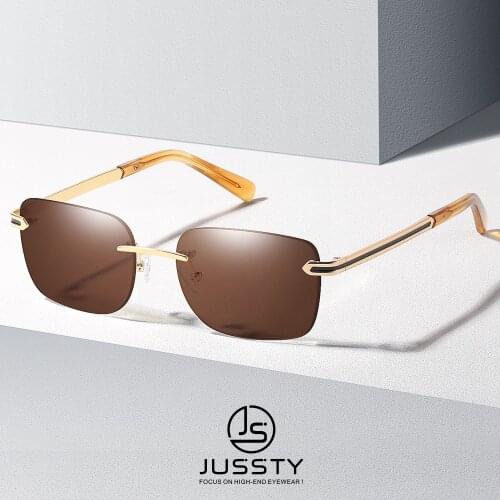 Rimless Optical Prescription Sunglasses Men Polarized UV400 Bifocal Progressive Sun Glasses For Men Custom Multifocal Myopia