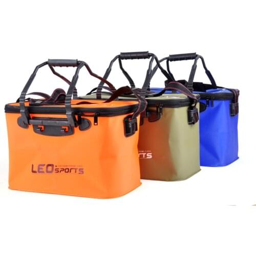 1PCS Portable Outdoor Fishing Gear Folding EVA Bucket For Fish Water 30/30cm With Handle Leakproof Tackle Bag