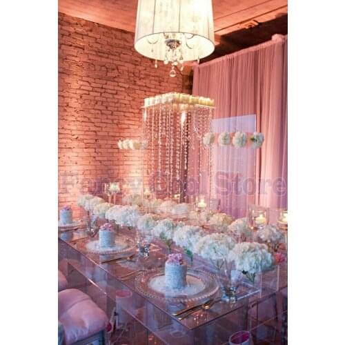 Wedding Acrylic Crystal Table Centerpiece Flower Stand