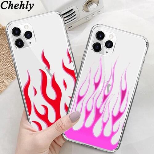 Creativity Flame Phone Case for IPhone 6s 7 8 11 12 Plus Pro Mini X XS MAX XR SE Cases Soft Silicone TPU Shell Accessorie Covers