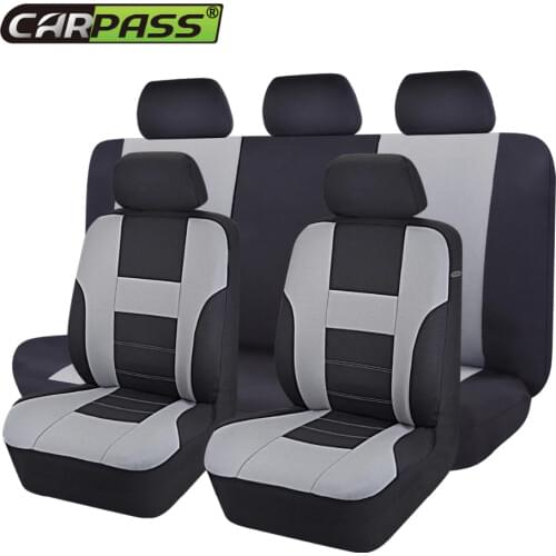 Car-pass Universal automobiles Seat Cover Fabric Covers For Car Fit For grande punto Lada Vesta polo sedan polo 6r golf