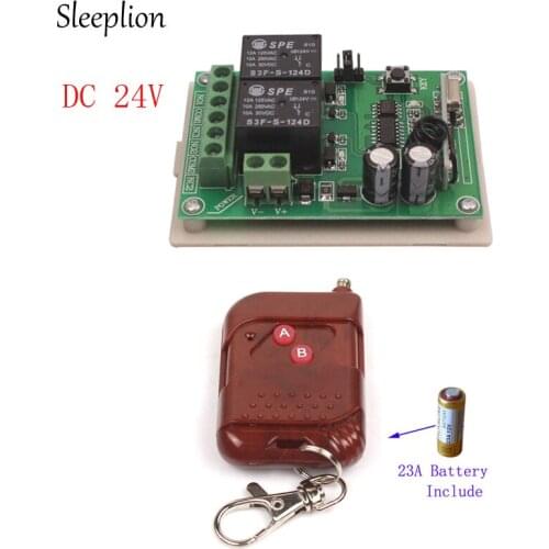 Sleeplion 24V 2CH Remote Control Switch 433/315MHz Universal Remote Control Switch 24V 2CH Transmitter Receiver Modules