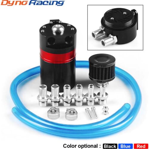 Universal With Filter Reservior Oil Catch Can Tank Aluminum Oil Tank With 6 Fittings BX102001