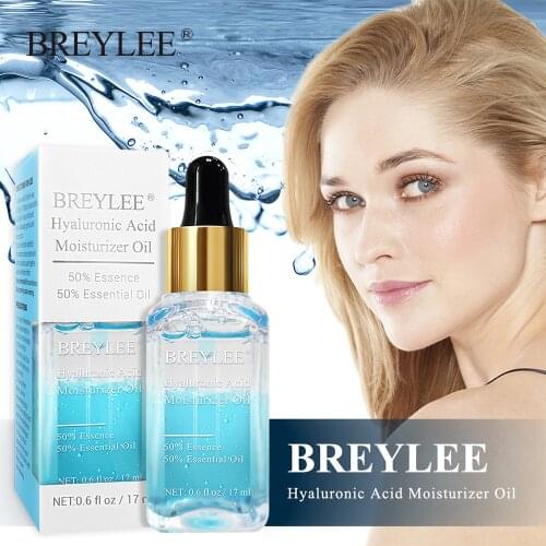 BREYLEE Hyaluronic Acid Essential Oil Moisturizer Nourishing Facial Serum Anti-Aging Wrinkles Whitening Face Skin Care Essence