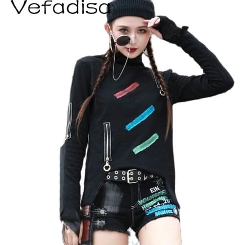 Женские трикотажные футболки Vefadisa China At AliExpress