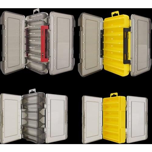 WALK FISH High Strength 12/14 Compartments Thickened Fishing Tool Box lure Hook Boxes storage Double Sided Fishing Accessories