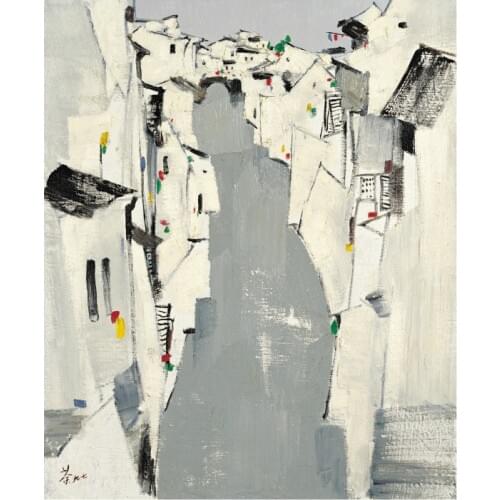 Wu Guanzhong Landscape Painting Chinese Style Canvas Printings HD Print Home Decor Living Room Wall Art Paintings Unframed