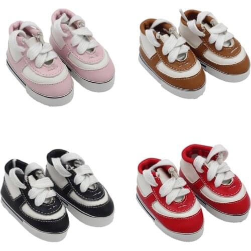 5.5*2.8cm Fashion PU Leather Doll Shoes for 14.5 Inch BJD Doll and 20cm Plush EXO Dolls Boots Accessories Toys