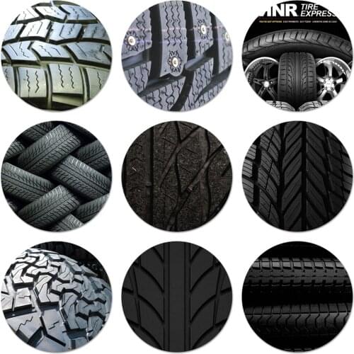 58mm Cool Tire Tread wheel Icons Pins Badge Decoration Brooches Metal Badges For Backpack Decoration