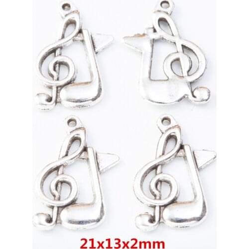 60 pieces of retro metal zinc alloy Note Pendant for DIY handmade jewelry necklace making 8073