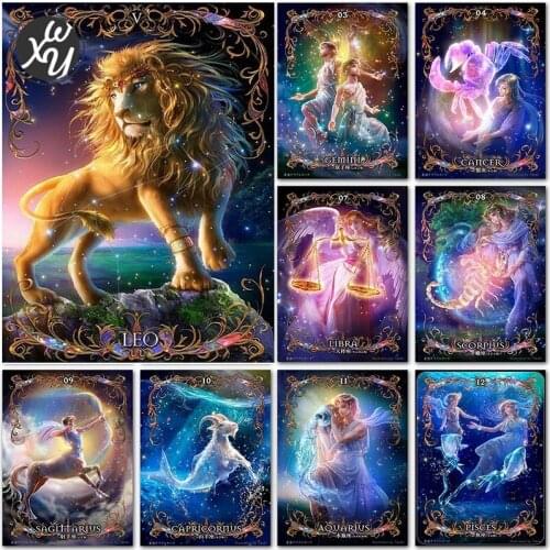 WEIWEI DIY 5D Diamond Painting Constellation Cross Stitch Kit Full Drill Resin Mosaic 2 Embroidery Picture Rhinestone Home Decor