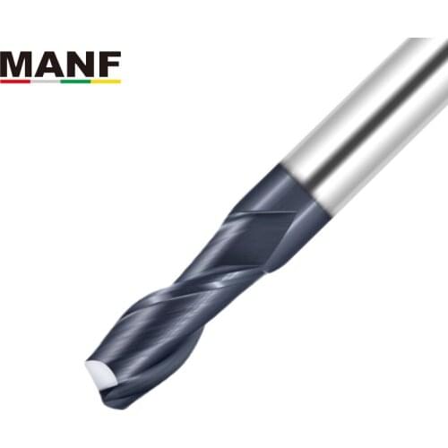 MANF 2 Flute Long End Mill HRC60 4mm 6mm 8mm 75L-150L Solid Carbide Endmills Tungsten Cobalt Alloy Milling Cutters