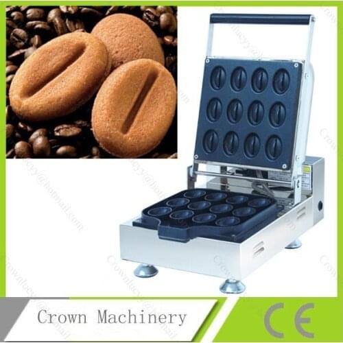 Electric Commercial Coffee beans shape waffle maker machine for sale