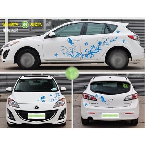 Tailor-Made Flower Car Sticker Camouflage Vinyl Racing Stickers Car Decoration Stickers Decal Suit For vw fiesta fiat renault