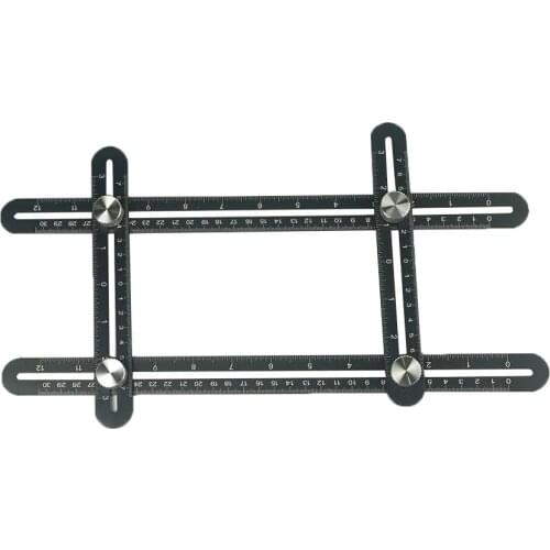 30*14cm Multi Template Tool Angle Measuring Protractor Ruler Builders Craftsmen Engineers Layout Woodworking Folding Rulers