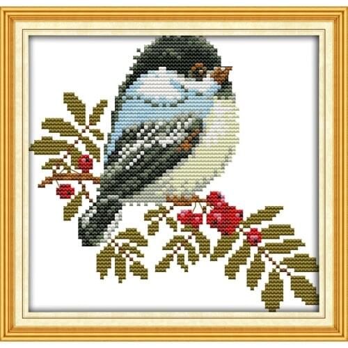 Joy Sunday A nice little bird Patterns Counted Cross Stitch Sets animal design DIY Cross Stitch Kits for Embroidery Needlework